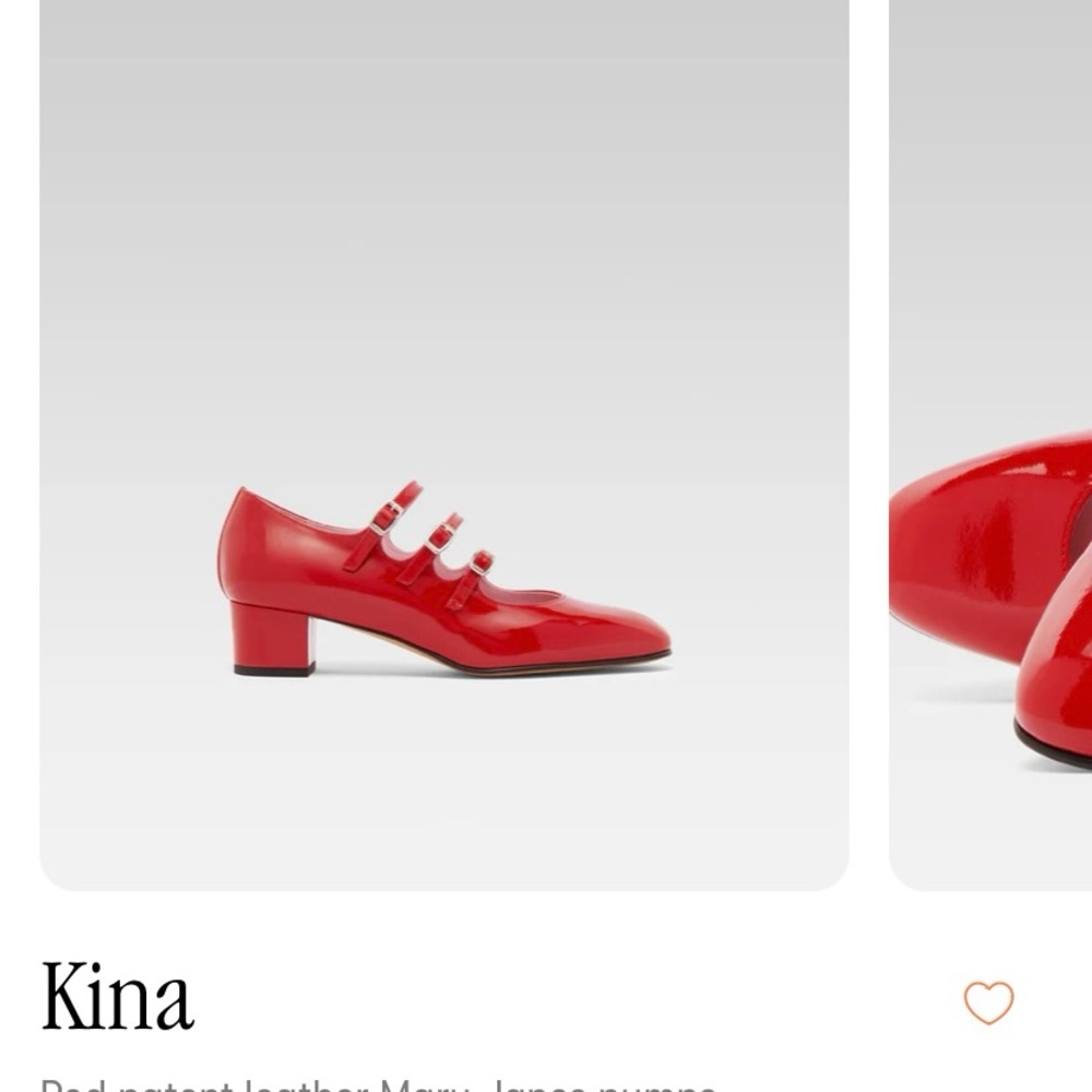Carel Kina Red Patent Leather Mary Jane Pumps